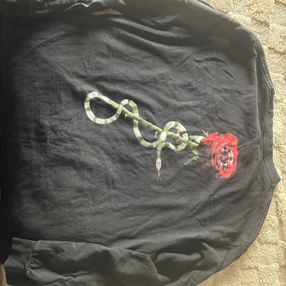 Diamond Supply Co. Black Long Sleeve with Snake and English Rose Graphic